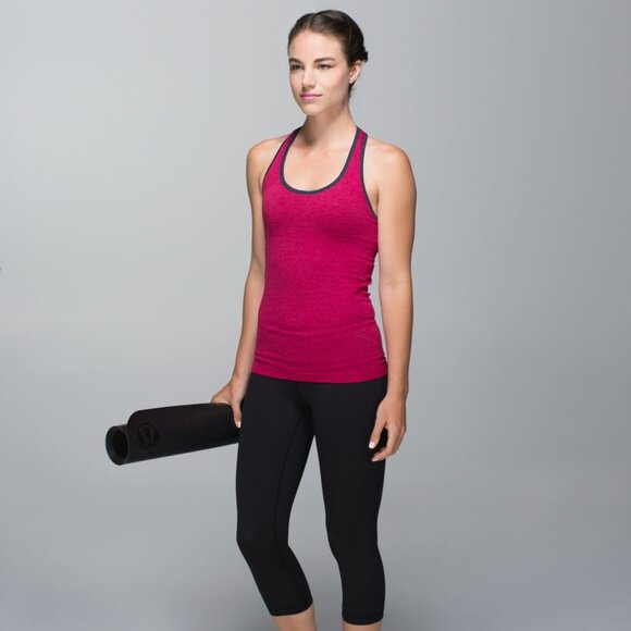 Lululemon Ebb & Flow Racerback Tank | sz6 | Heathered Bumble Berry - Picture 1 of 4